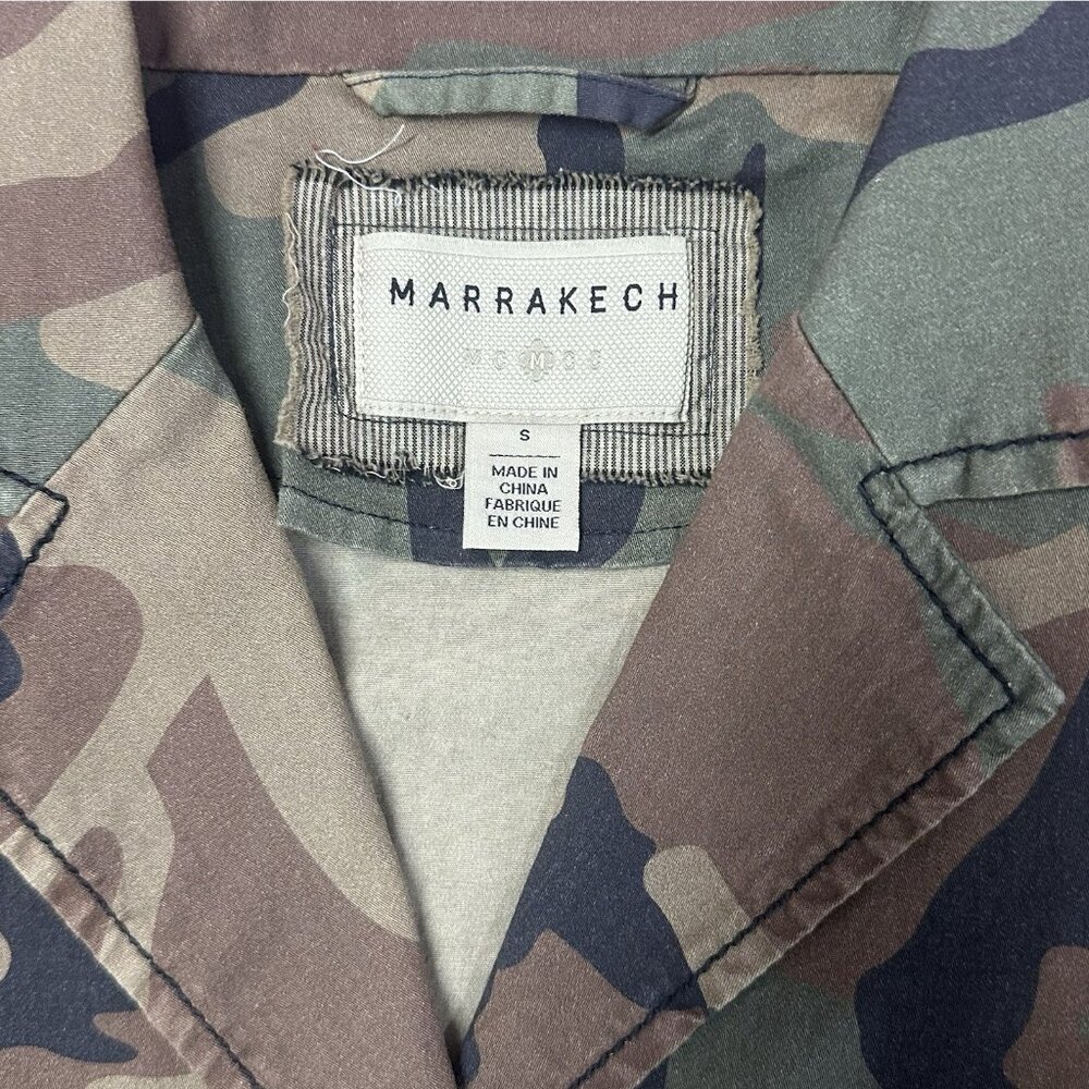 Marrakech Anthropologie Camo Cropped Utility Jacket Women’s Small Cotton Stretch - Picture 7 of 10